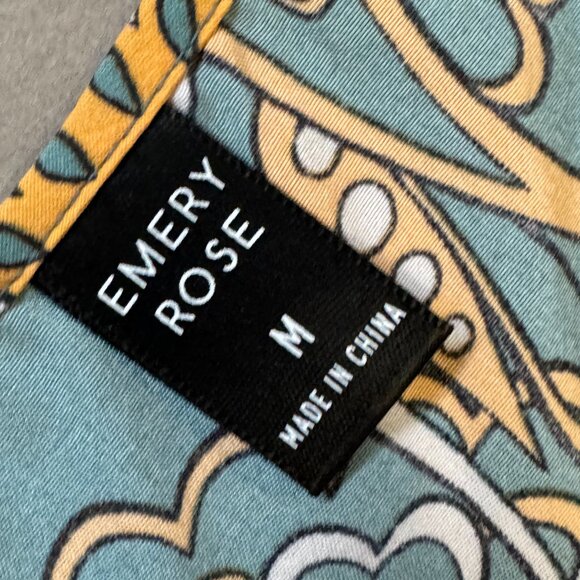 EMERY ROSE Paisley Print Notched Neck Tunic Dress Size M - Picture 3 of 6